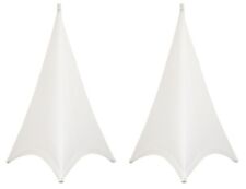 2 x LEDJ Double Sided Speaker Stand Scrim (LEDJ312) White Illumination DJ Disco