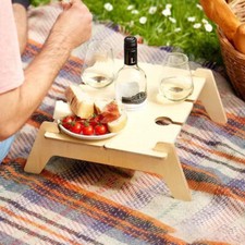 Wooden portable picnic table - portable,
