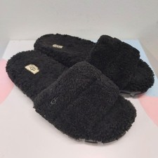 Ugg Cozette Curly Slippers Size UK 9 Ladies Black Wool New RMF31-AO