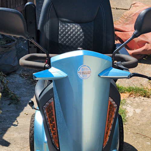 Blue wheel mobility scooter - mobility,
