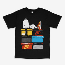 Sneakerhead Snoopy Black Tee