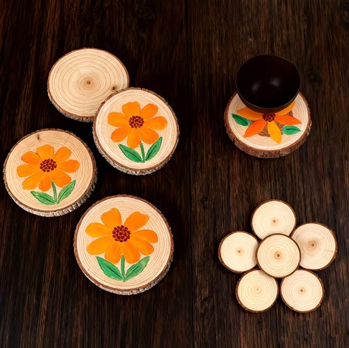 25pcs wooden slices 10cm - 25pcs,