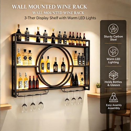 100cm bar shelves wall mounted - 100cm,