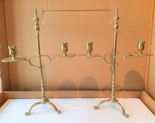 PAIR OF ANTIQUE BRASS