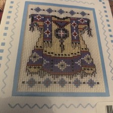 Cross Stitch Greeting Card  #736 Native American Dress Indian Theme