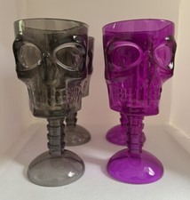 Skull plastic glass goblet - plastic,