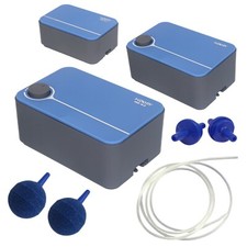 Hidom Silent Aquarium Air Pump Fish Tank Single/Twin Outlet Valve + Accessories