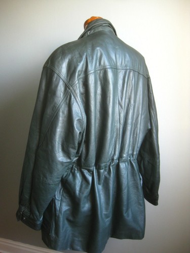 Vintage leather car coat - car, parka