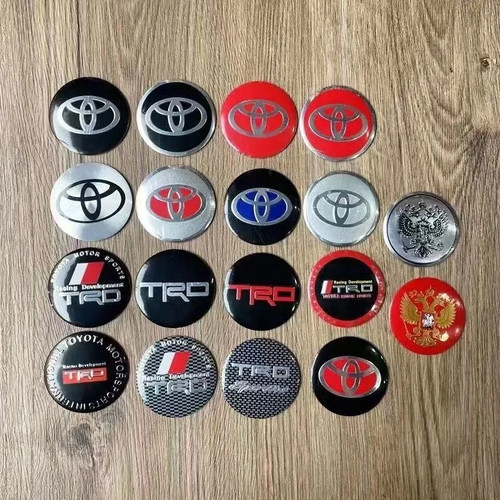 4pcs 56mm aluminum alloy logo - 56mm,