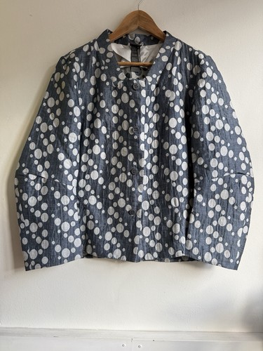Lilith jacket blue - blue/grey, spotty