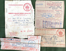 1943 WWII WAR RATION CARDS