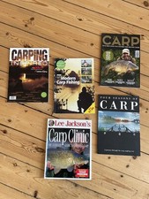 5 Carp Books - Lee Jackson's Carp Clinic, Fox Guide to Modern Carp Fishing Etc