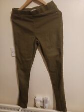 Ladies Green Strecthy  Trousers Size 12. Tu By Sainsbury's 