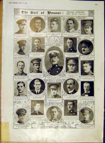 Original old antique print ww1 - original,
