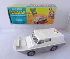 Vintage  Aquacar Battery Operated Amphibious Vehicle Made By SH Toys Hong Kong