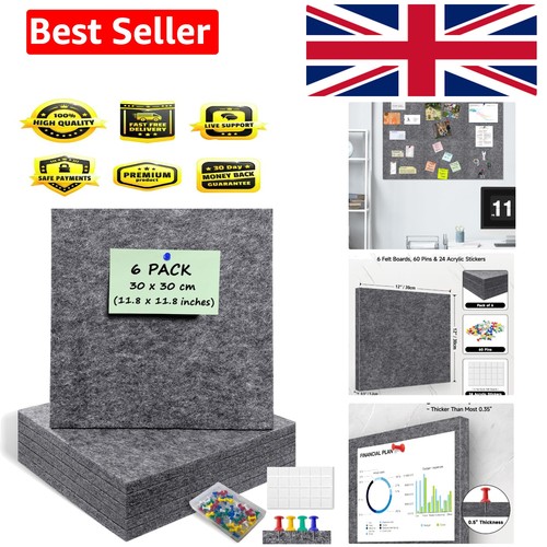 Pack felt pin board tiles - 6,