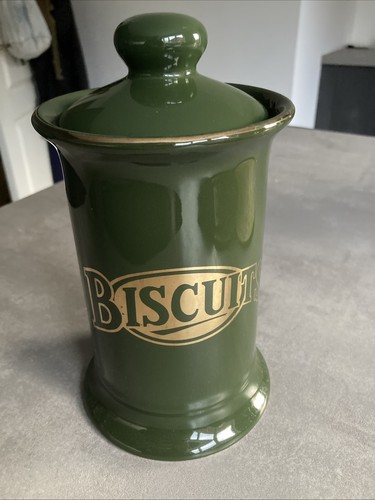 Biscuit jar green - green, gold