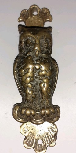 Antique owl door knocker solid - door,