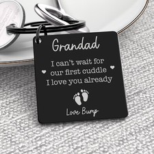 To Grandad From Bump Keyring PERSONALISED Birthday Bump To Daddy Uncle