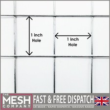 The Mesh Company 1" Welded Wire  25mm Galvanised Welded Wire Chicken Rabbit Mesh