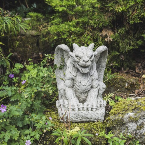 Gothic stone cast - stone, winged