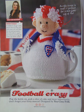 Knitting pattern of a football team mascot tea cosy