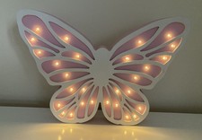 LED Butterfly Light Girls Bedroom Decor Excellent Condition