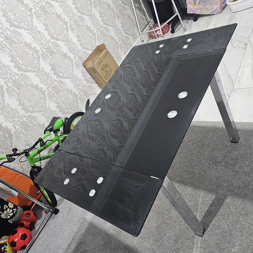 Paris extending black glass - black,