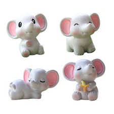 4 Pcs Elephant Ornaments for