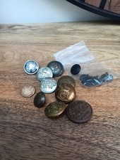 Bundle Of Vintage Military Buttons ARP CD RASC Red Cross 10 x Large Red Cross