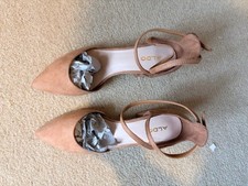 ALDO PALE PINK FAUX SUEDE SHOES SIZE 5 NEVER WORN PERFECT CONDITION