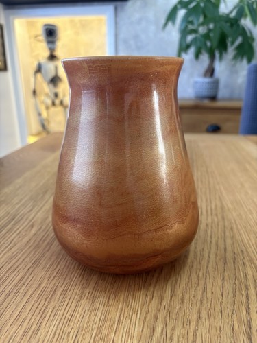 Ash flower vase with - ash, gold
