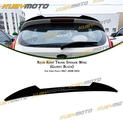 Gloss black rear trunk spoiler - black,