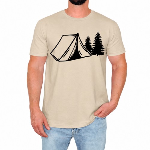 Camping tent mens shirt - mens, t-shirt