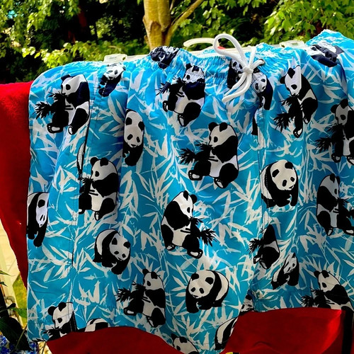 Panda bear print trunks surf - panda, &