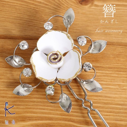 Kumikyoku metal pin rose - metal,