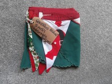 handmade christmas bunting recycled doiles, placemats & napkins generous 5 mtres