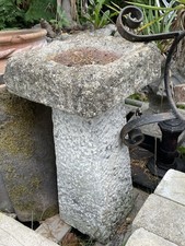 Vintage Antique Stone Concrete Bird Bath