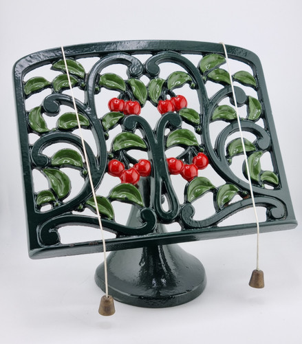Cast iron book stand - cast, green