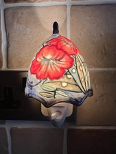 Old Tupton Ware Hand-Painted Ceramic Night Light – Art Nouveau Peacock Design