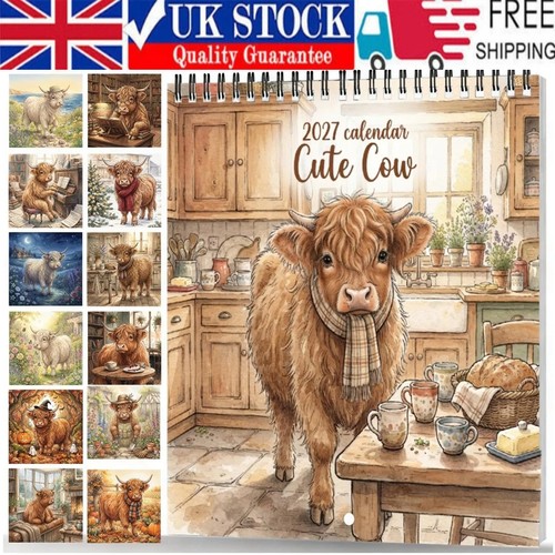 2027 funny highland cow - highland,