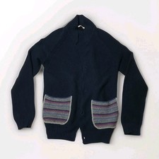 Folk Mens Blue Navy Waffle