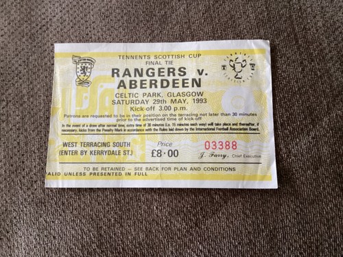 1993 glasgow rangers - glasgow, v