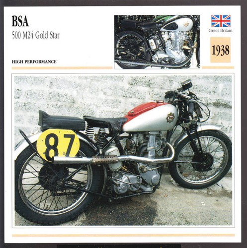 1938 bsa 500cc m24 gold - 1938,