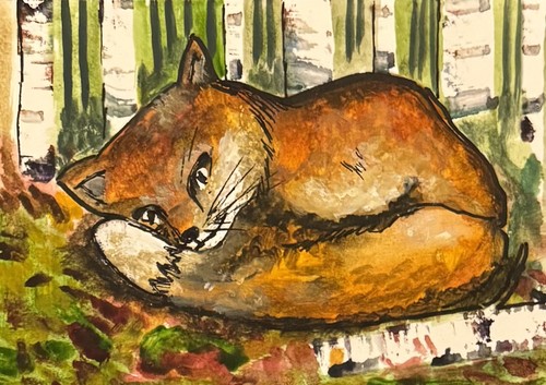 Aceo original watercolour - original,