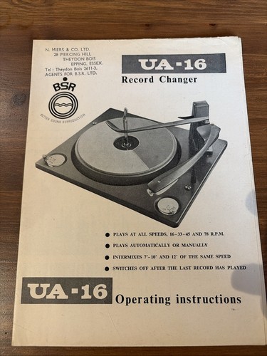 Ua16 bsr monarch turntable - monarch,