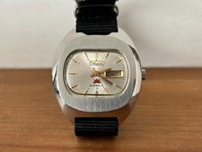 VINTAGE RICOH 21 JEWEL STAINLESS STEEL AUTOMATIC WATCH - GOOD WORKING ORDER