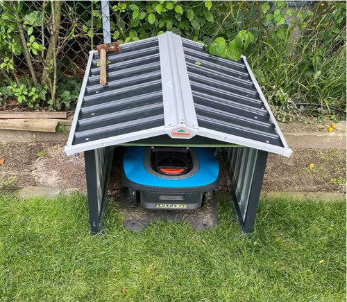 Metal robot mower shed lawn - metal,