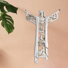 Risen Church Wall Cross Miniature Church Relics Figurines Type A