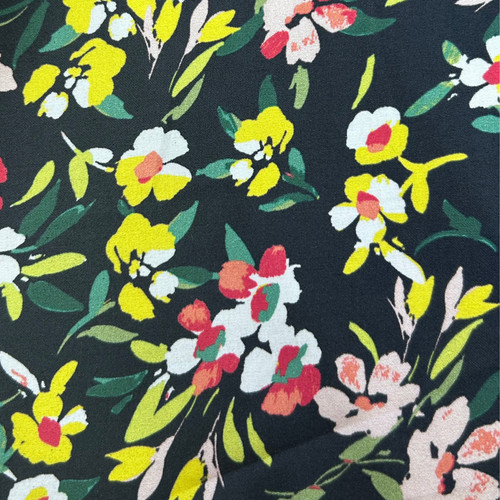 Yellow floral 100 cotton - yellow, 100%